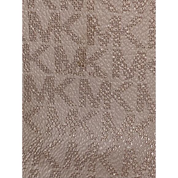 Michael Kors Voyager Tote Signature MK Logo Large Shoulder Bag Purse Rose Gold - Picture 9 of 14